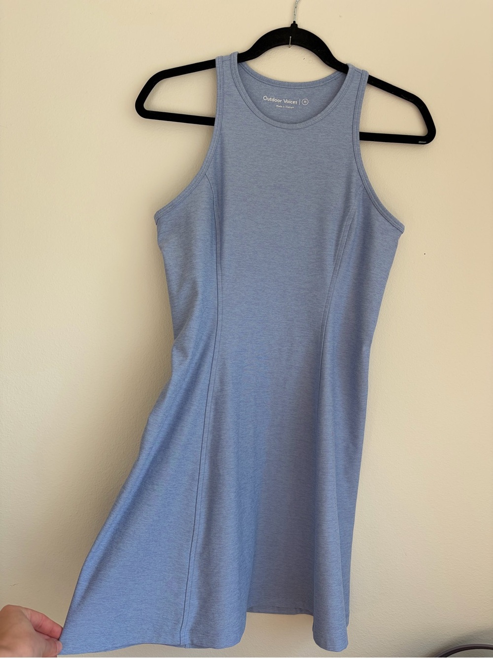 Outdoor Voices Light Blue Purple Athletic Tank Mini Dress
